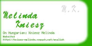 melinda kniesz business card